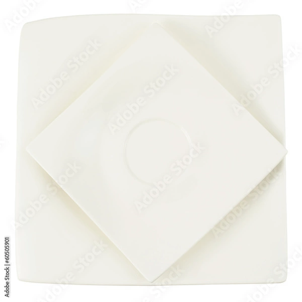 Fototapeta Two square ceramic plates composition