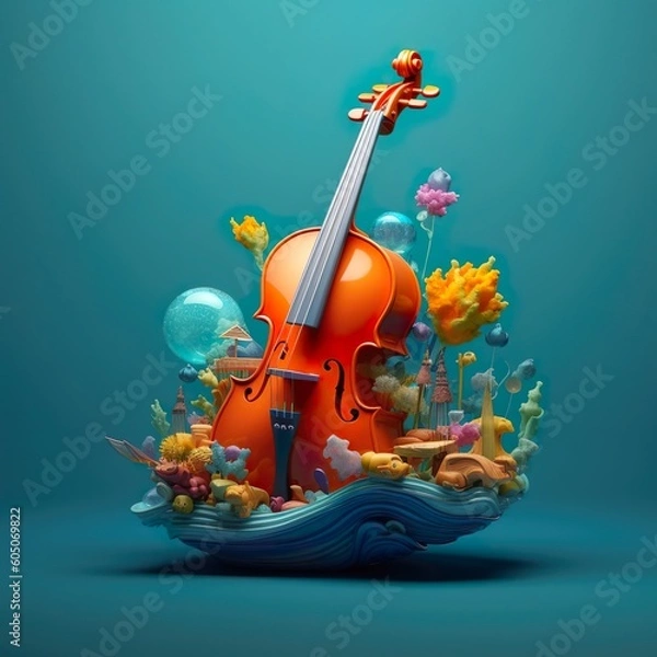 Obraz violin and bow