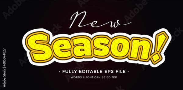 Obraz New Season editable vector text effect