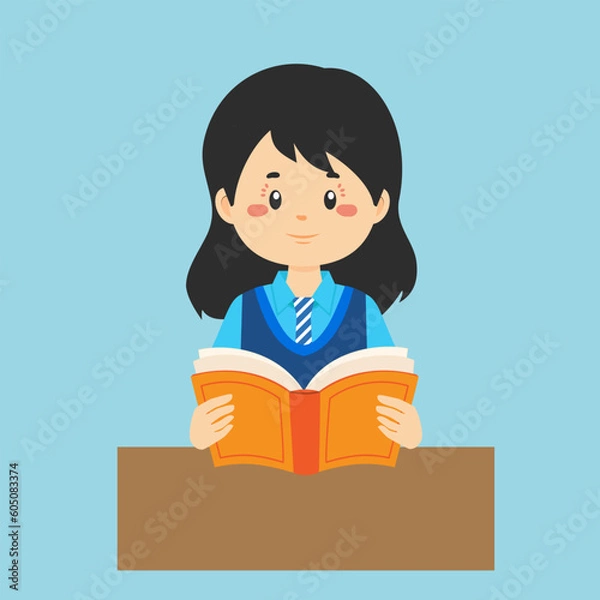 Fototapeta Student Read a Book