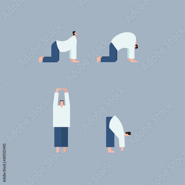 Obraz Exercise for the back. Cat pose