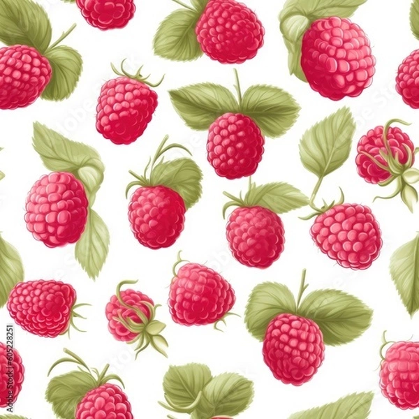 Fototapeta raspberry pattern