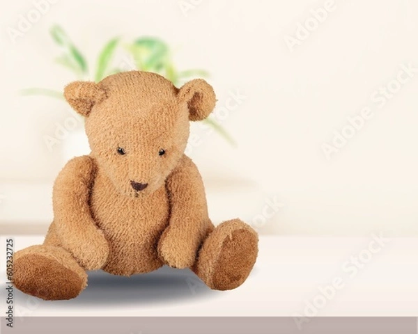 Obraz Soft fluffy cute toy on home background
