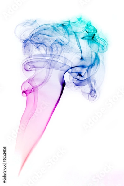 Obraz colored smoke isolated on white