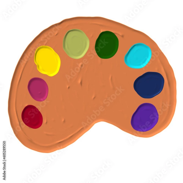 Obraz palette with paints