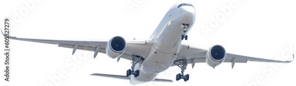 Fototapeta 着陸態勢に入った飛行機