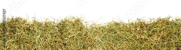 Fototapeta a bunch of hay as banner, isolated on transparent background PNG file