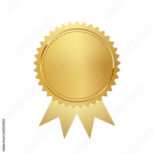 Fototapeta gold medal with ribbon