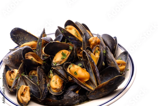 Obraz talerz małży