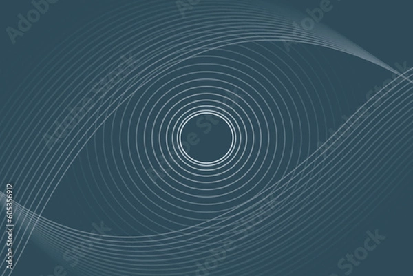 Fototapeta Abstract geometric blue background with lines. abstract eye design. modern vector template.