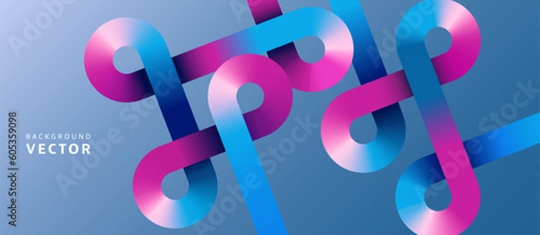 Obraz Vector Abstract Background. Colorful Illustration with Angular Gradients.