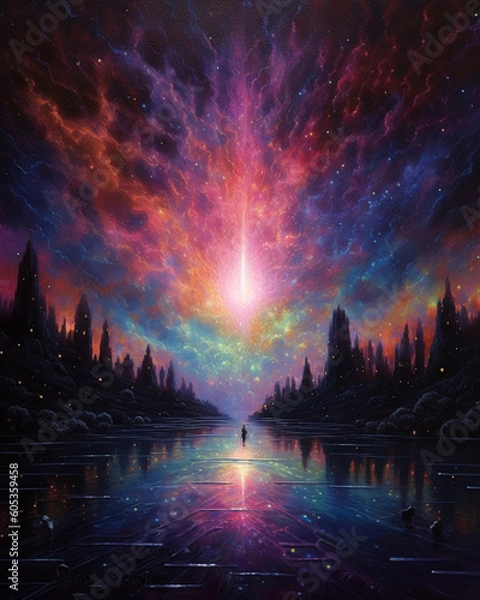 Fototapeta Distant Pulsar : Generative AI
