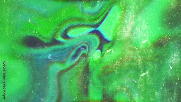 Obraz green holographic liquid with tints