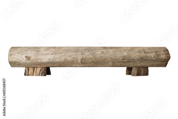 Obraz wooden long bench isolated