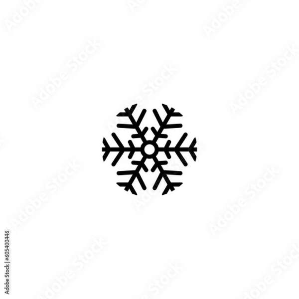 Fototapeta Snowflake icon  isolated on white background.