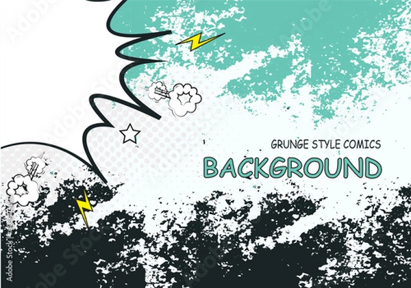 Obraz grunge style comics background