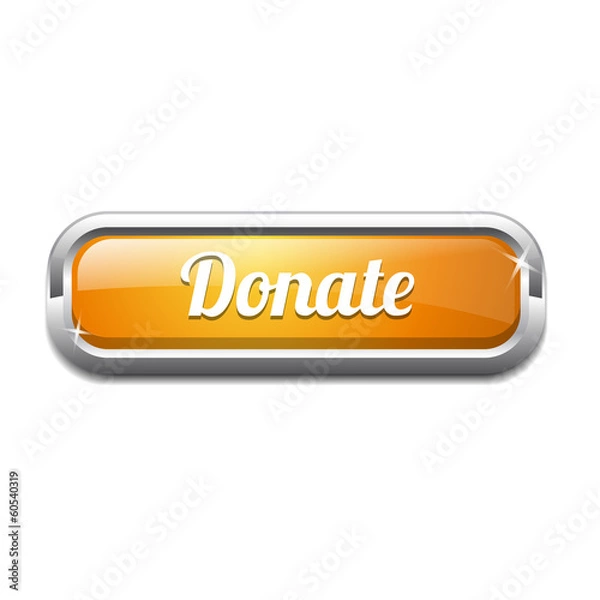 Obraz Donate Rounded Corner Vector Button Icon
