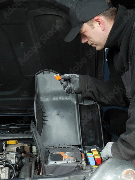 Fototapeta Car fuse check