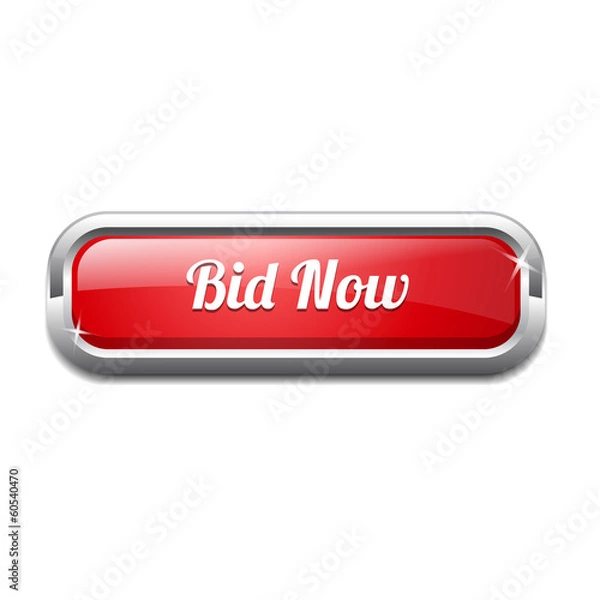 Obraz Bid Now Rounded Corner Vector Button Icon