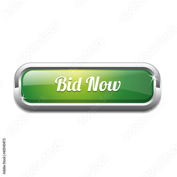 Obraz Bid Now Rounded Corner Vector Button Icon