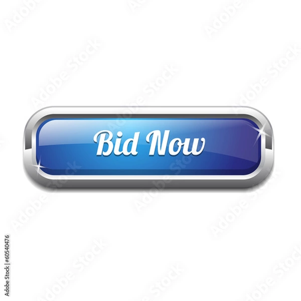 Obraz Bid Now Rounded Corner Vector Button Icon