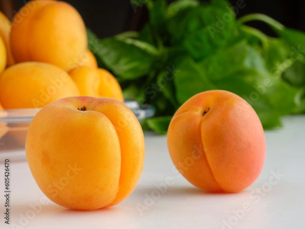 Fototapeta apricots on the table