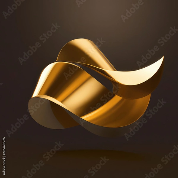 Obraz Abstract realistic golden color tone solid mettalic background.