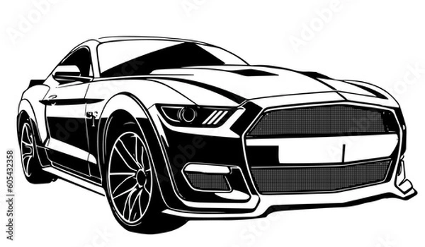 Obraz car isolated on white