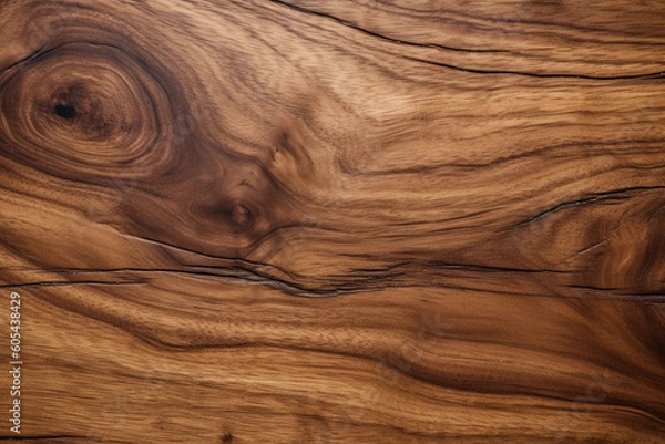 Fototapeta Wooden texture. Walnut wood table backgrounds. Backdrop. High quality photo Generative AI