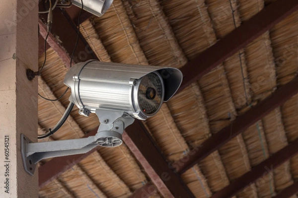 Obraz Close-Up shooting of CCTV or security camera