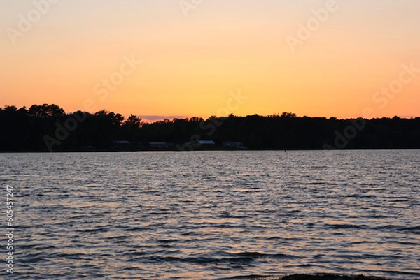 Obraz sunset on the lake