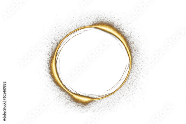 Fototapeta Circle light frame illustration art on transparent background. Generative Ai.