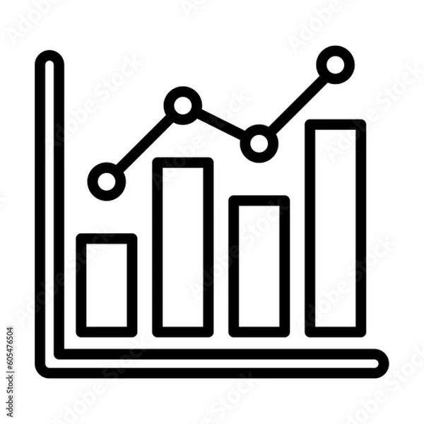 Fototapeta Statistics graph icon transparent png 