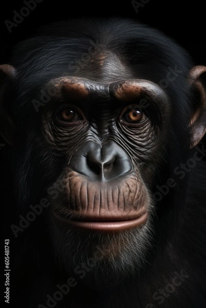 Obraz Zoo Animal Profile Picture of a Chimpanzee