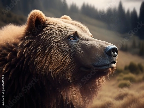 Obraz brown bear portrait