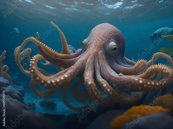 Obraz octopus in aquarium