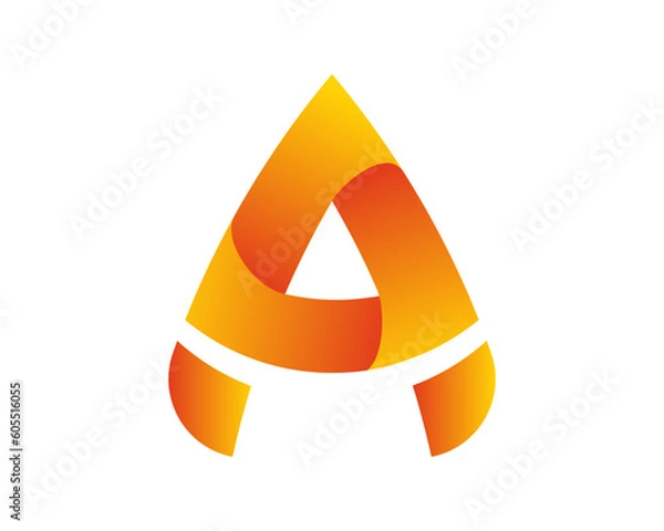 Obraz Letter A orange gradient logo design