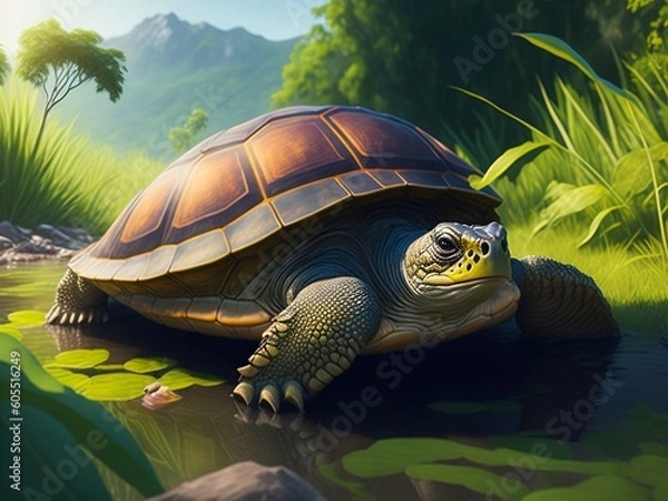 Obraz turtle on the rocks