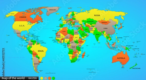 Obraz Political world map