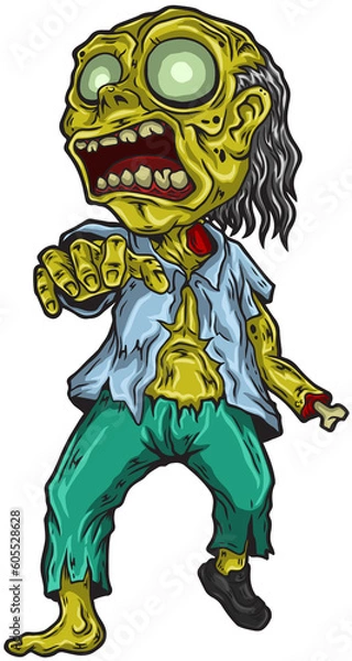 Fototapeta Cartoon Character Zombies.Halloween zombies.The zombies are starving.