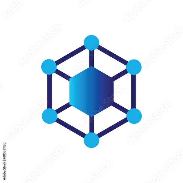 Fototapeta internet connection technology logo vector illustration template design