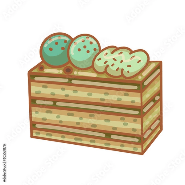 Obraz Bakery and dessert represented by delicious cake icon. Isolated and colorfull