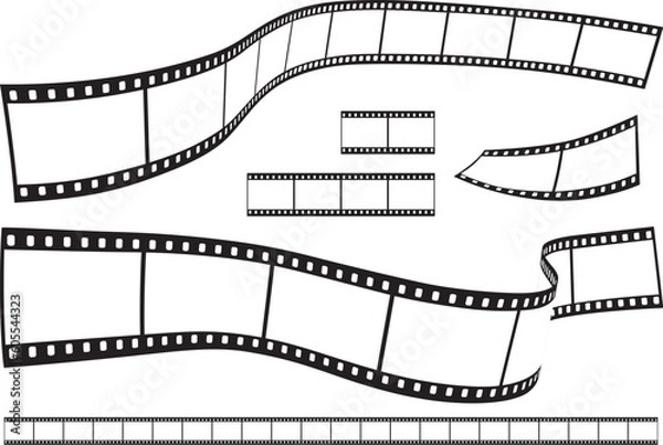 Obraz ネガフィルムのイラスト素材　映画フィルム