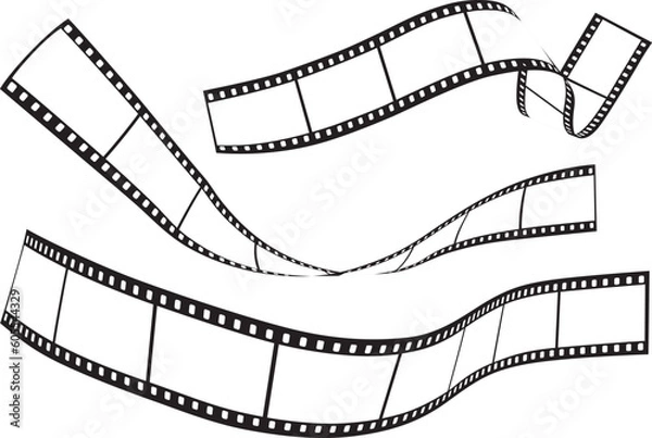 Obraz ネガフィルムのイラスト素材　映画フィルム