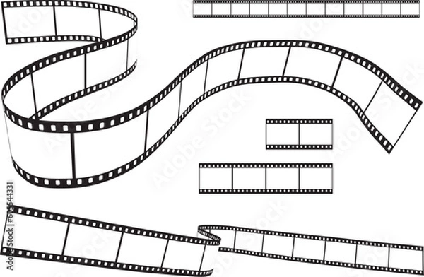 Obraz ネガフィルムのイラスト素材　映画フィルム