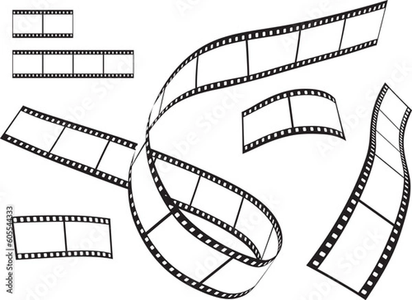 Fototapeta ネガフィルムのイラスト素材　映画フィルム
