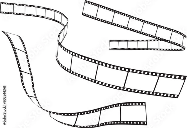 Obraz ネガフィルムのイラスト素材　映画フィルム