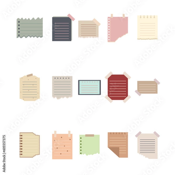 Obraz Not paper element vector design