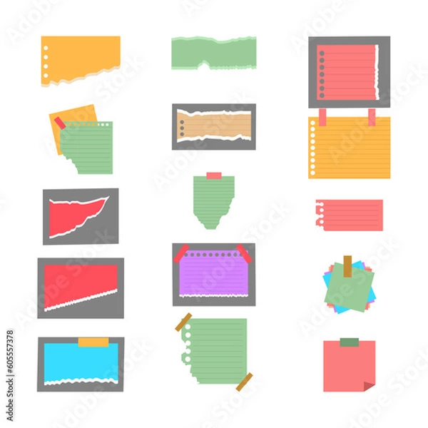 Obraz Not paper element vector design
