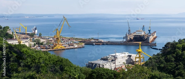 Fototapeta small shipyard